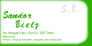 sandor bielz business card